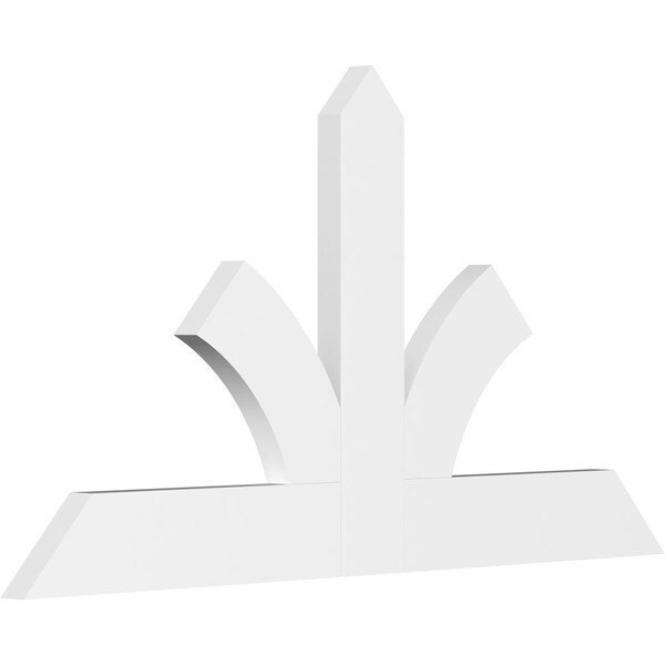 Ekena Millwork Richland Architectural Grade PVC Gable Bracket, 60"W x 32 1/2"H x 2"D x 6"F, 13/12 Pitch GBP060X33X0206RIC00 - main